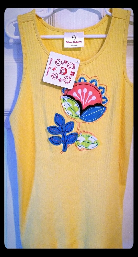 NWT HAndersson Sz 120 6-8yrs Tank top Yellow